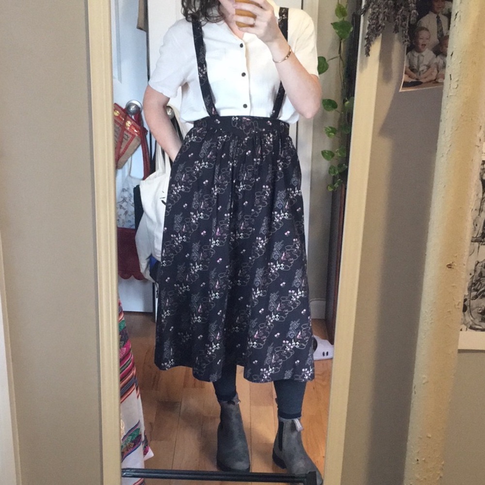 Suspender/overall skirt